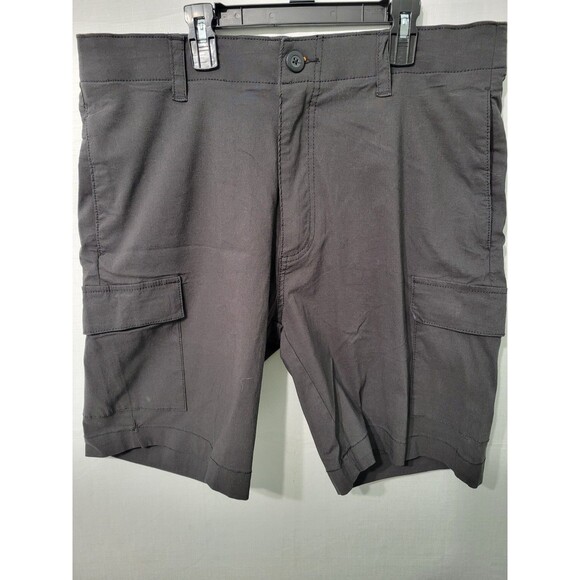 Wearfirst Cargo Shorts Mens 36 Black Stretch Cotton Nylon Summer Outdoor Pockets - Picture 2 of 7
